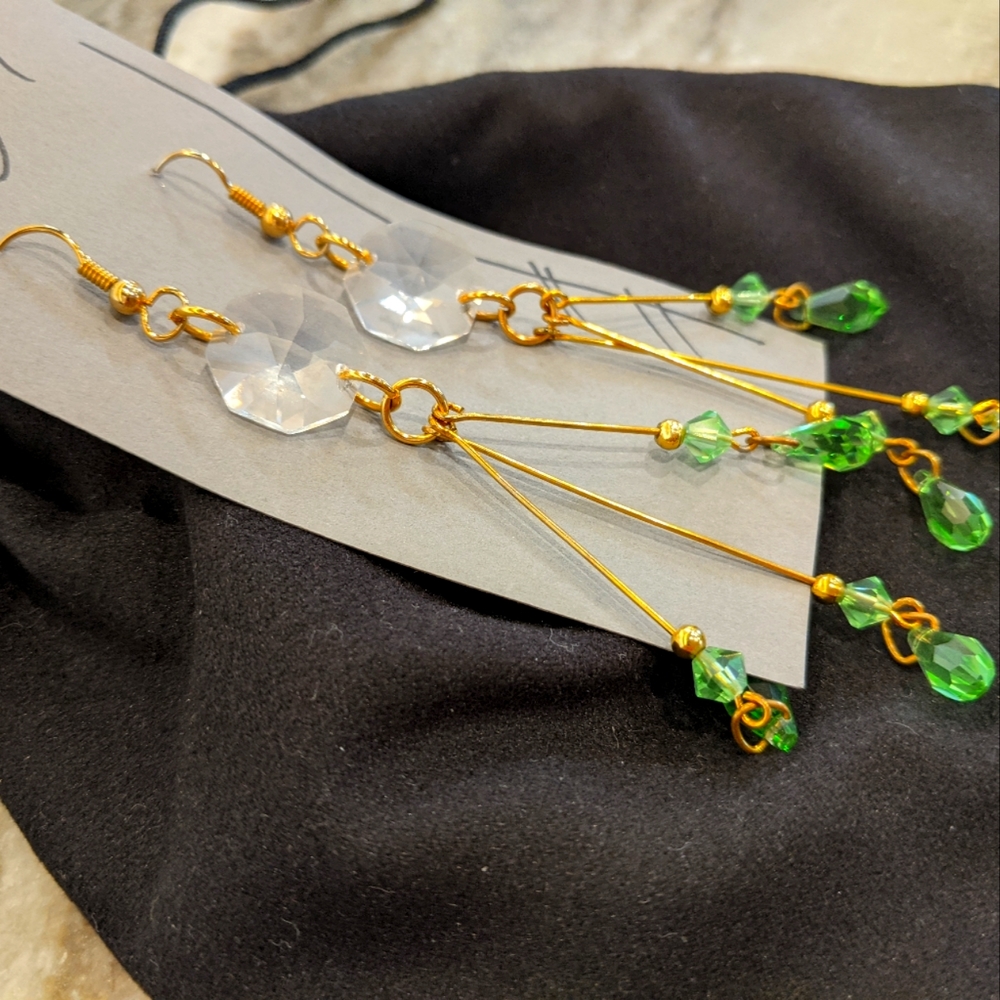 NWOT J Designs Handmade Dangle Earrings